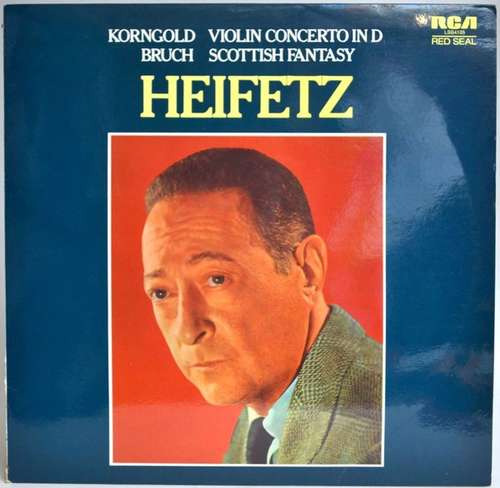 Cover Jascha Heifetz, Erich Wolfgang Korngold, Max Bruch, The New Symphony Orchestra Of London - Jascha Heifetz (LP) Schallplatten Ankauf