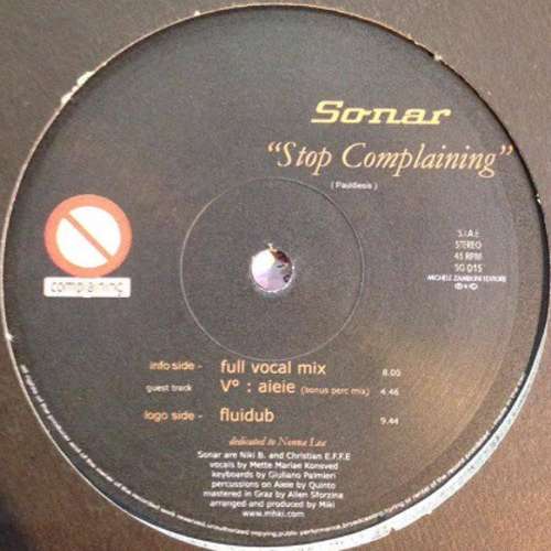 Cover Sonar (10) - Stop Complaining (12) Schallplatten Ankauf