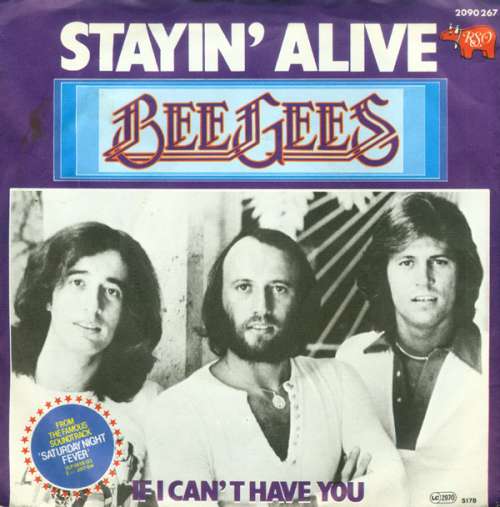 Cover Bee Gees - Stayin' Alive (7, Single) Schallplatten Ankauf