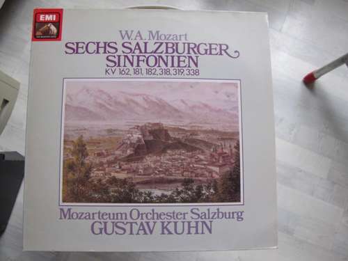 Cover W.A. Mozart*, Mozarteum-Orchester Salzburg*, Gustav Kuhn - Sechs Salzburger Sinfonien Kv 162, 181, 182, 318, 319, 338 (2. Folge) (2xLP, Album) Schallplatten Ankauf