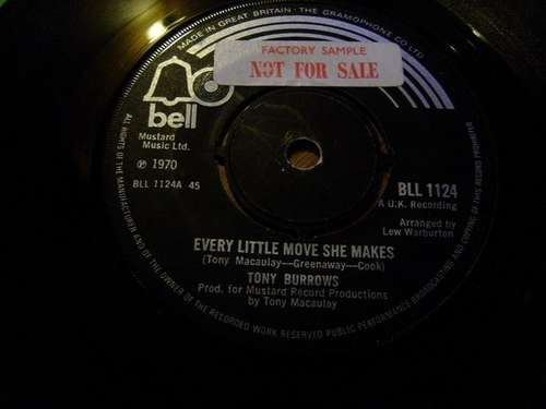 Cover Tony Burrows - Every Little Move She Makes (7, Single) Schallplatten Ankauf