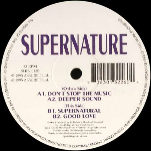 Cover Supernature - Don't Stop The Music (12) Schallplatten Ankauf