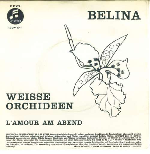 Cover Belina - Weisse Orchideen (7, Single, Mono) Schallplatten Ankauf
