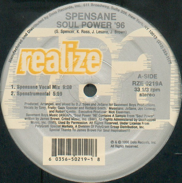 Cover Spensane - Soul Power '96 (12) Schallplatten Ankauf