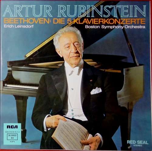 Cover Rubinstein* spielt Beethoven* - Die 5 Klavierkonzerte (4xLP, Box) Schallplatten Ankauf