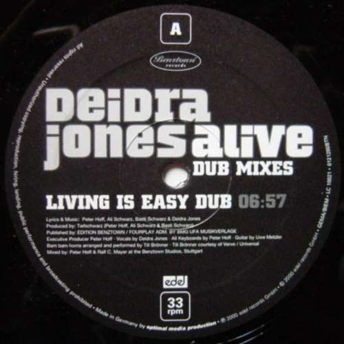 Cover Deidra Jones - Alive (Dub Mixes) (12) Schallplatten Ankauf