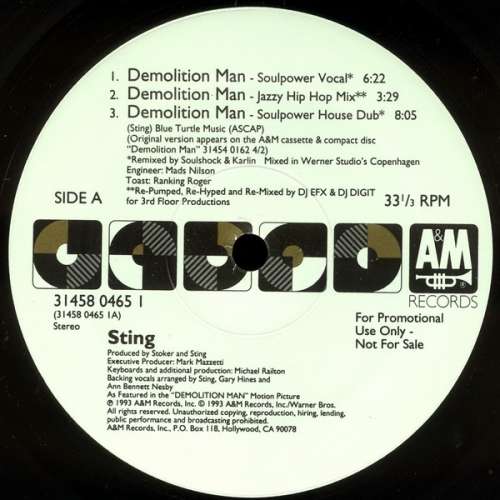 Cover Sting - Demolition Man (The Underground Mixes) (12, Promo) Schallplatten Ankauf
