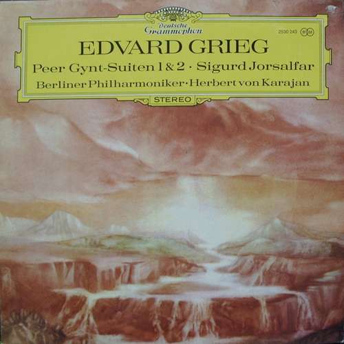 Cover Edvard Grieg - Berliner Philharmoniker • Herbert von Karajan - Peer Gynt-Suiten 1 & 2 • Sigurd Jorsalfar (LP) Schallplatten Ankauf