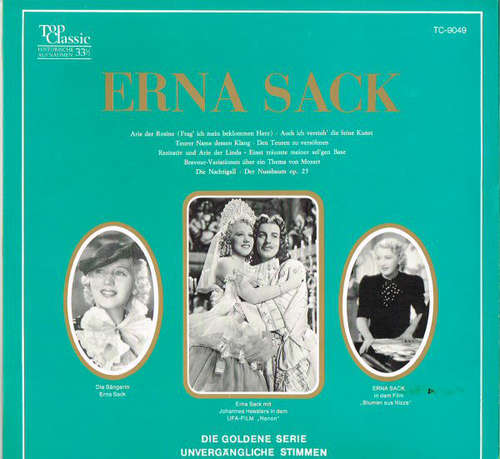 Cover Erna Sack - Historische Aufnahmen (LP, Comp) Schallplatten Ankauf