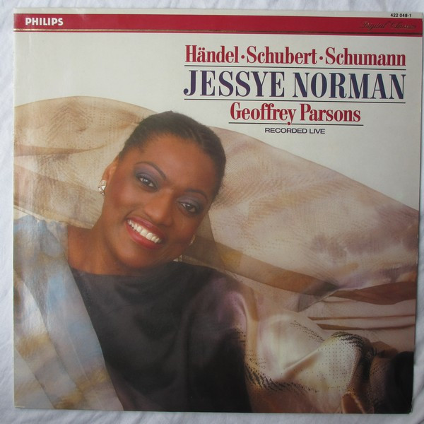 Cover Jessye Norman, Geoffrey Parsons (2) - Handel Schubert Schumann Lieder (LP) Schallplatten Ankauf