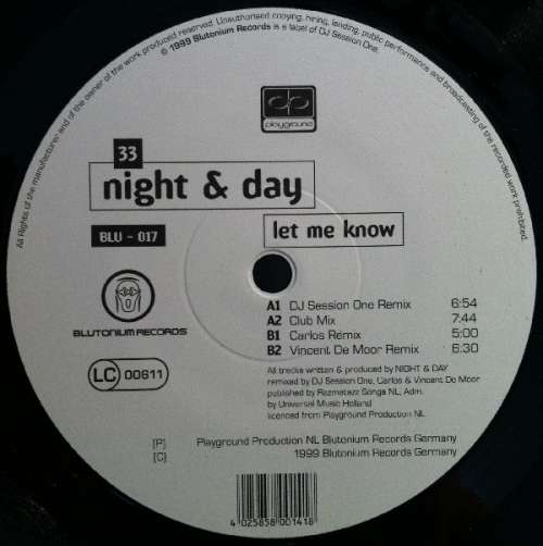 Cover Night & Day - Let Me Know (12) Schallplatten Ankauf