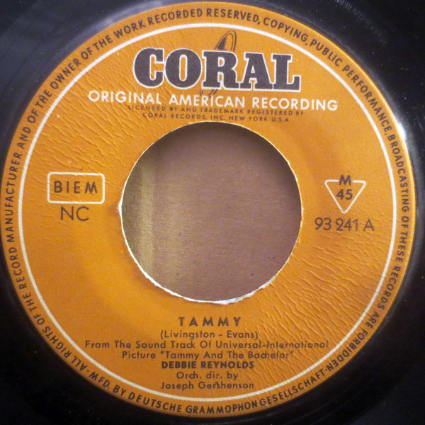 Cover Debbie Reynolds - Tammy (7, Single) Schallplatten Ankauf
