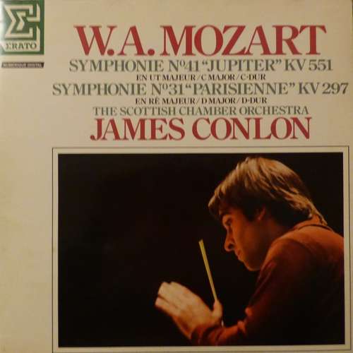Cover W. A. Mozart* : The Scottish Chamber Orchestra*, James Conlon - Symphonie N˚ 41 Jupiter KV 551 / Symphonie N˚ 31 Parisienne KV 297 (LP, Album) Schallplatten Ankauf