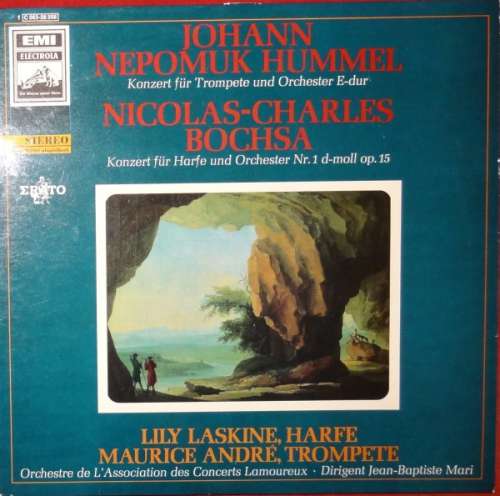 Cover Johann Nepomuk Hummel, Charles Nicholas Bochsa* - Konzert Für Trompete Und Orchester E-Dur / Konzert Für Harfe Und Trompete Nr. 1 D-Moll Op. 15 (LP) Schallplatten Ankauf