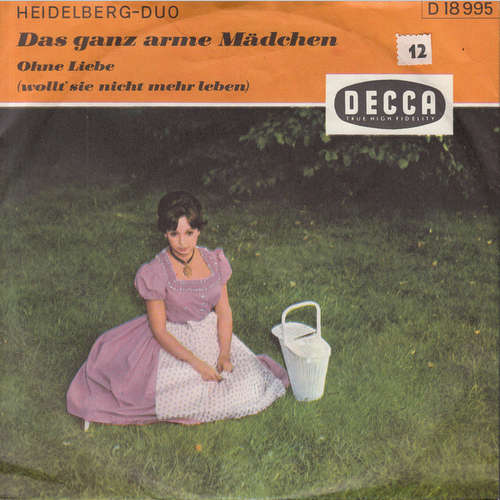 Cover Heidelberg-Duo - Das Ganz Arme Mädchen (7, Single) Schallplatten Ankauf