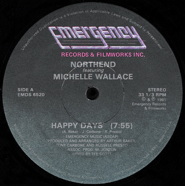 Cover Northend* Featuring Michelle Wallace - Happy Days (12) Schallplatten Ankauf
