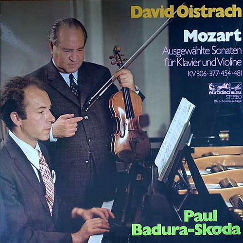 Cover Mozart* –  David Oistrach, Paul Badura-Skoda - Sonaten für Klavier und Violine (2xLP, Club) Schallplatten Ankauf