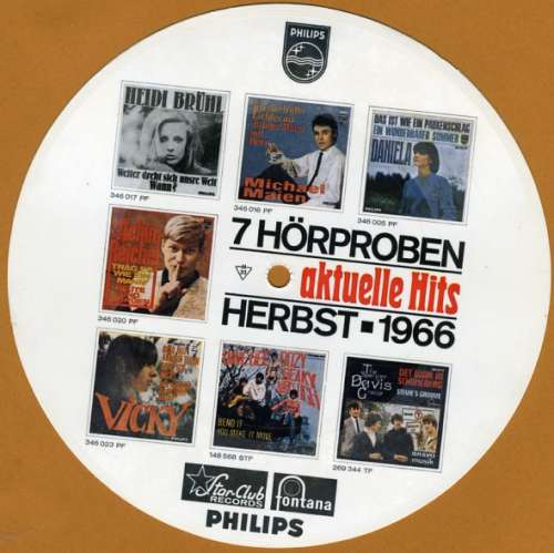 Cover Various - 7 Hörproben Aktuelle Hits Herbst 1966 (Flexi, 7, S/Sided, EP, Promo, Unv) Schallplatten Ankauf
