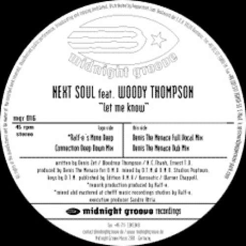 Cover Next Soul Featuring Woody Thompson - Let Me Know (12) Schallplatten Ankauf
