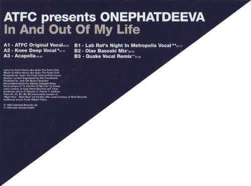 Cover ATFC Presents OnePhatDeeva - In And Out Of My Life (12) Schallplatten Ankauf