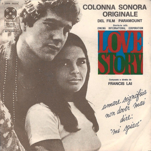 Bild Francis Lai - Colonna Sonora Originale Del Film Paramount Love Story (7, Single, RP) Schallplatten Ankauf