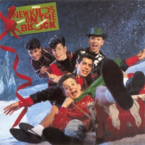 Cover New Kids On The Block - Merry, Merry Christmas (LP, Album) Schallplatten Ankauf