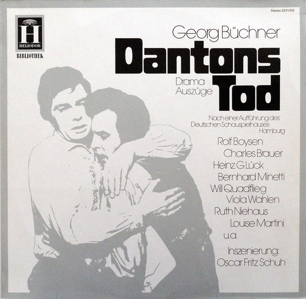 Cover Georg Büchner - Dantons Tod (Drama Auszüge – Nach Einer Aufführung Des Deutschen Schauspielhauses Hamburg) (LP) Schallplatten Ankauf