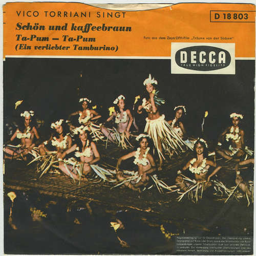 Cover Vico Torriani - Schön Und Kaffeebraun (7, Single, Mono) Schallplatten Ankauf