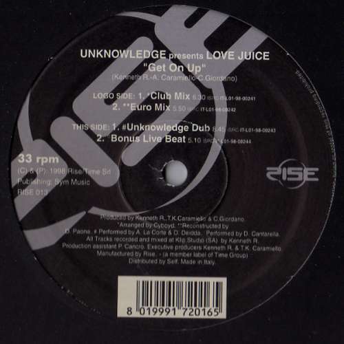Cover Unknowledge Presents Love Juice (2) - Get On Up (12) Schallplatten Ankauf
