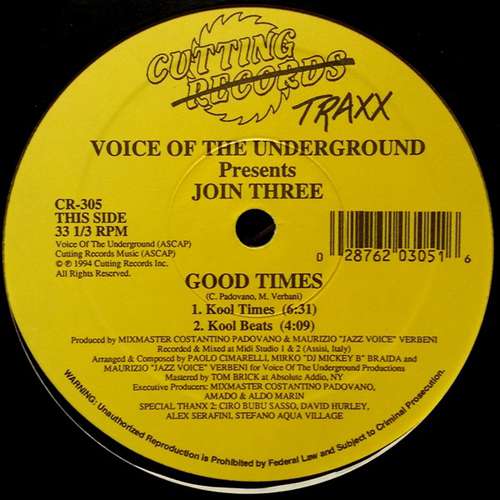 Cover Voice Of The Underground Presents Join Three - Good Times (12) Schallplatten Ankauf