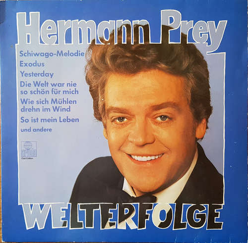 Cover Hermann Prey - Welterfolge (LP, Album, Club) Schallplatten Ankauf