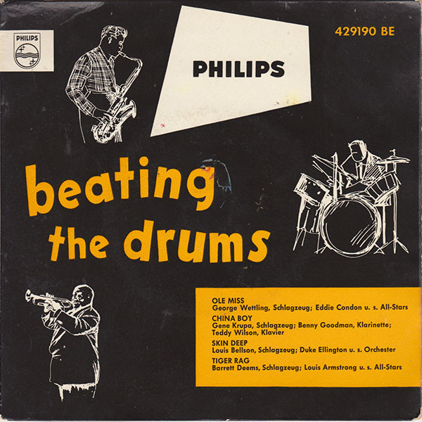 Cover Various - Beating The Drums (7, EP, Mono) Schallplatten Ankauf