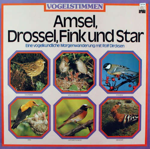 Cover Rolf Dircksen -  Vogelstimmen - Amsel, Drossel, Fink Und Star  (LP, Mono) Schallplatten Ankauf