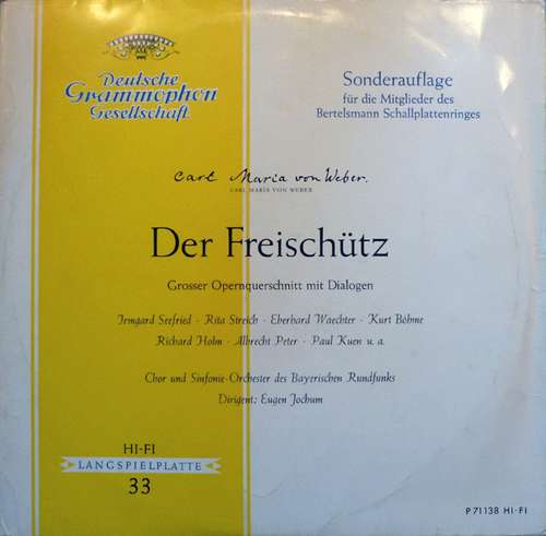 Cover Carl Maria von Weber, Eugen Jochum - Der Freischütz (LP) Schallplatten Ankauf