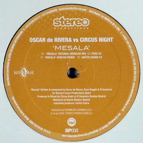 Cover Oscar de Rivera vs. Circus Night - Mesala (12) Schallplatten Ankauf