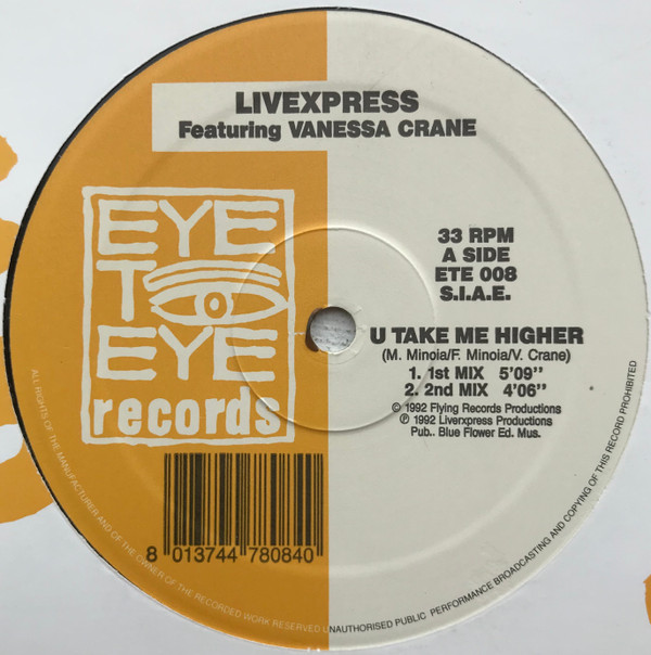 Bild Livexpress Featuring   Vanessa Crane - U Take Me Higher (12) Schallplatten Ankauf