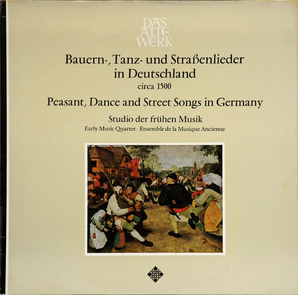 Cover Ludwig Sennfl* • Thomas Stoltzer • Stefan Mahu • Studio Der Frühen Musik - Bauern-, Tanz- Und Straßenlieder In Deutschland Um 1500 (LP, RE) Schallplatten Ankauf