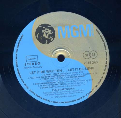 Cover Ellie Greenwich - Let It Be Written... Let It Be Sung (LP, Album) Schallplatten Ankauf