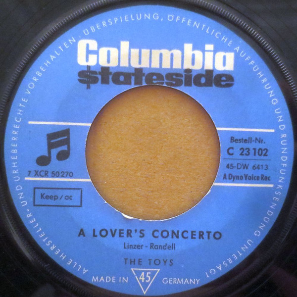 Cover The Toys - A Lover's Concerto (7, Single) Schallplatten Ankauf