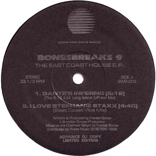 Cover Bonesbreaks 9 (The East Coast House E.P.) Schallplatten Ankauf