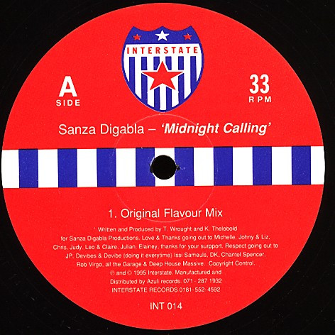 Cover Sanza Digabla* - Midnight Calling (12) Schallplatten Ankauf