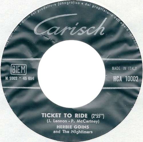 Cover Herbie Goins And The Nightimers - Ticket To Ride / Unlucky Guy (7) Schallplatten Ankauf