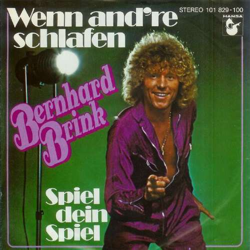 Cover Bernhard Brink - Wenn And're Schlafen (7, Single) Schallplatten Ankauf