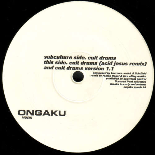 Cover Subculture (5) - Cult Drums (12, M/Print) Schallplatten Ankauf