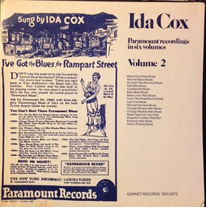 Cover Ida Cox - I've Got The Blues For Rampart Street (LP, Comp, Mono) Schallplatten Ankauf
