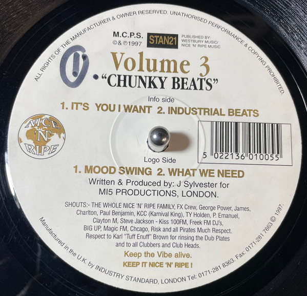 Cover J Sylvester* - Volume 3 - Chunky Beats (12, EP) Schallplatten Ankauf