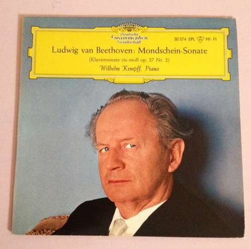 Cover Ludwig van Beethoven, Wilhelm Kempff - Mondschein-Sonate (Klaviersonate Cis-moll Op. 27 Nr. 2) (7) Schallplatten Ankauf