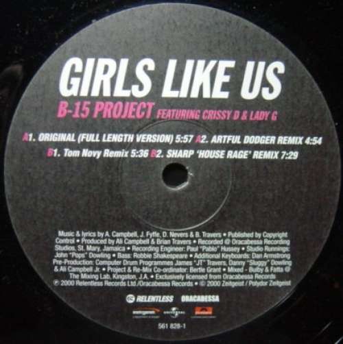 Cover B-15 Project Featuring Crissy D & Lady G - Girls Like Us (12) Schallplatten Ankauf