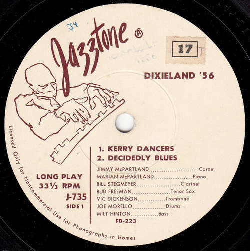 Cover Jimmy McPartland And His Orchestra - Dixieland '56 (7) Schallplatten Ankauf