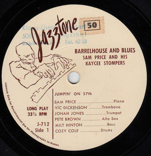 Cover Sam Price And His Kaycee Stompers - Barrelhouse And Blues (7) Schallplatten Ankauf